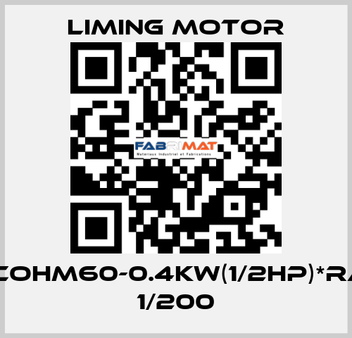 LM-COHM60-0.4KW(1/2HP)*RATIO 1/200 Liming Motor