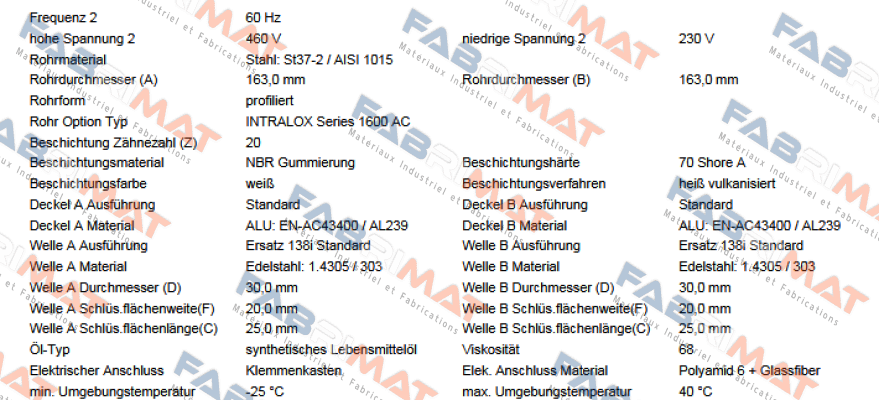 MI-DM0138 DM1383-A3C03B0E1JFA-407mm Interroll