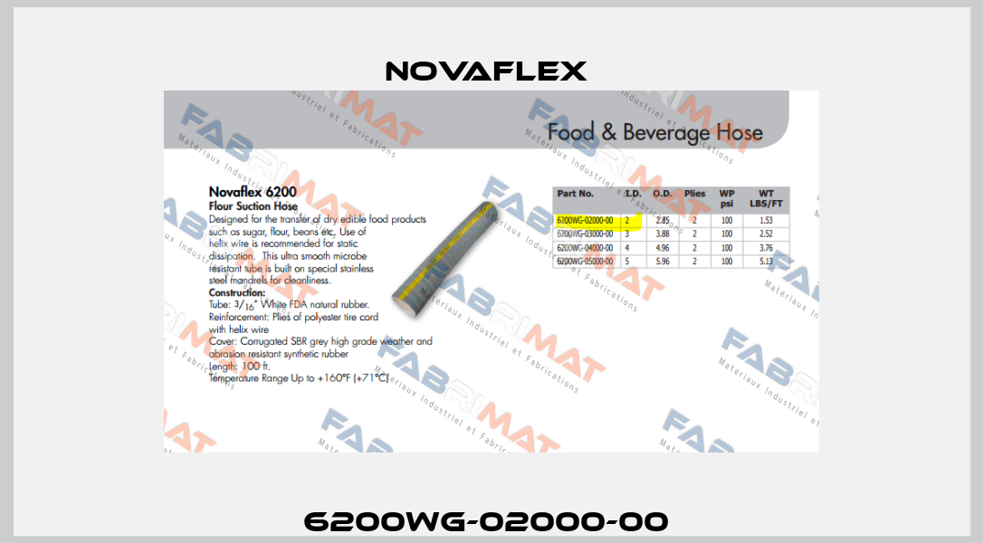 6200WG-02000-00  NOVAFLEX 