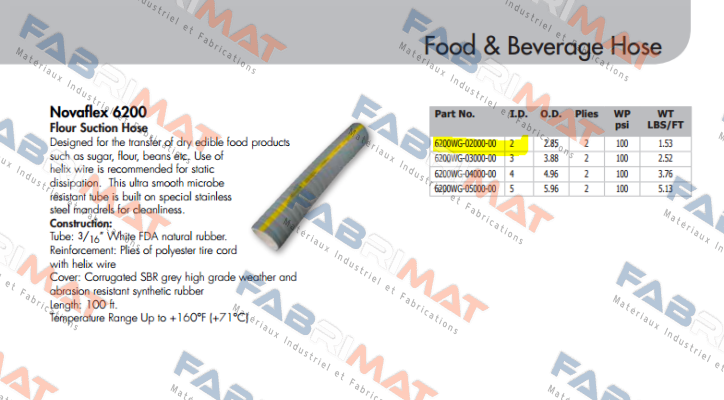 6200WG-02000-00  NOVAFLEX 