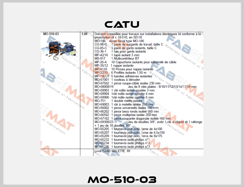 MO-510-03 Catu