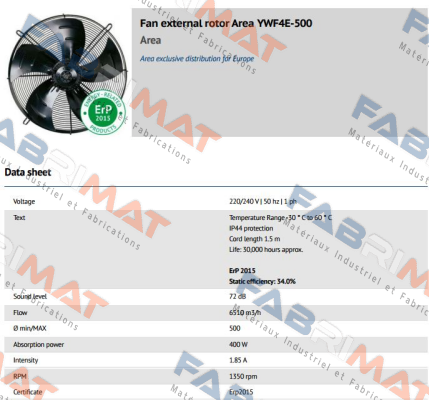 YWF4E-500 (VENT-RE-AXIAL-ASP-D500-4P-1PH AREA   ERP2015)  Weiguang