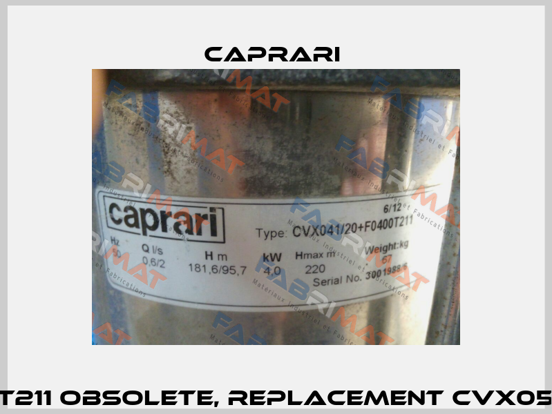 CVX041/20+F0400T211 obsolete, replacement CVX051/20+E0300T212-V  CAPRARI 