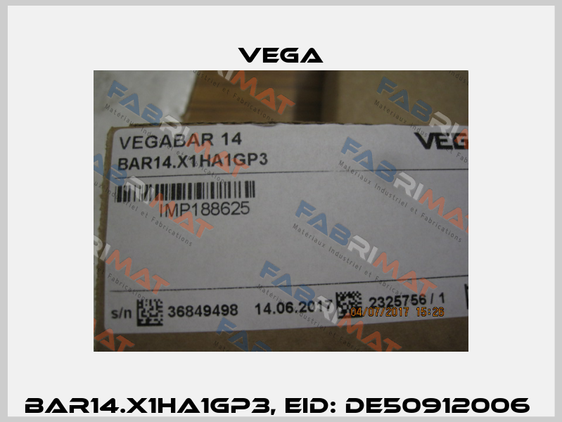 BAR14.X1HA1GP3, eID: DE50912006  Vega