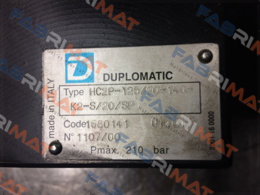 HC2P-125/90-140-K2-S/20/SP  OEM  Duplomatic