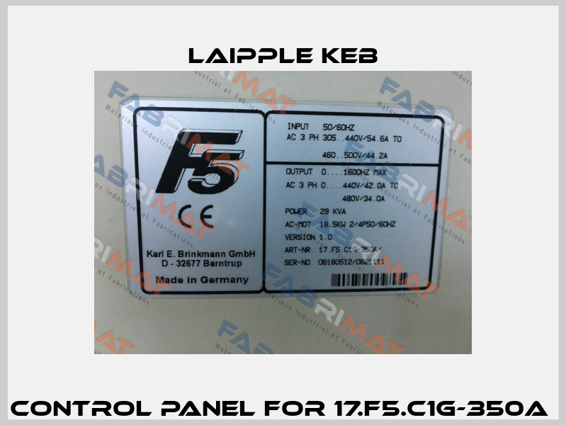 Control Panel For 17.F5.C1G-350A  LAIPPLE KEB