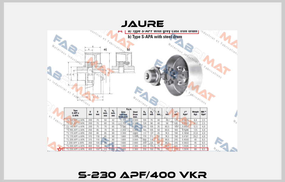 S-230 APF/400 VKR Jaure