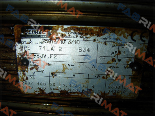 HPE 71 LA 2 B34  OEM  Seimec (Rossi)