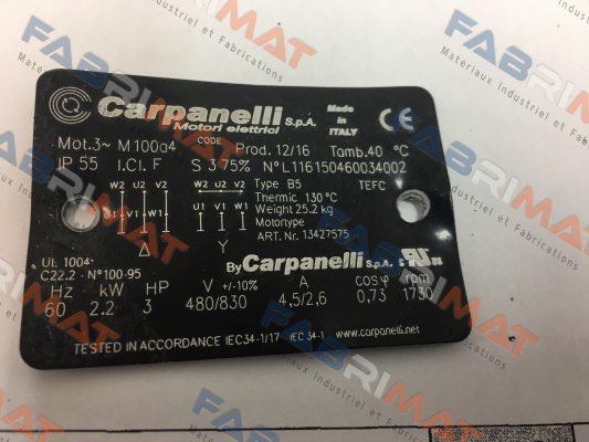 L116150460034002  OEM Carpanelli