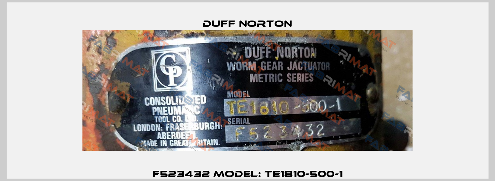 F523432 Model: TE1810-500-1 Duff Norton