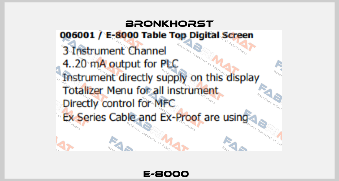 E-8000   Bronkhorst