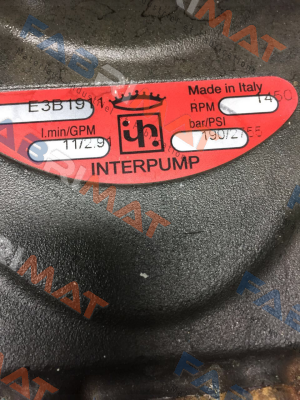 Type E3B1911 Interpump
