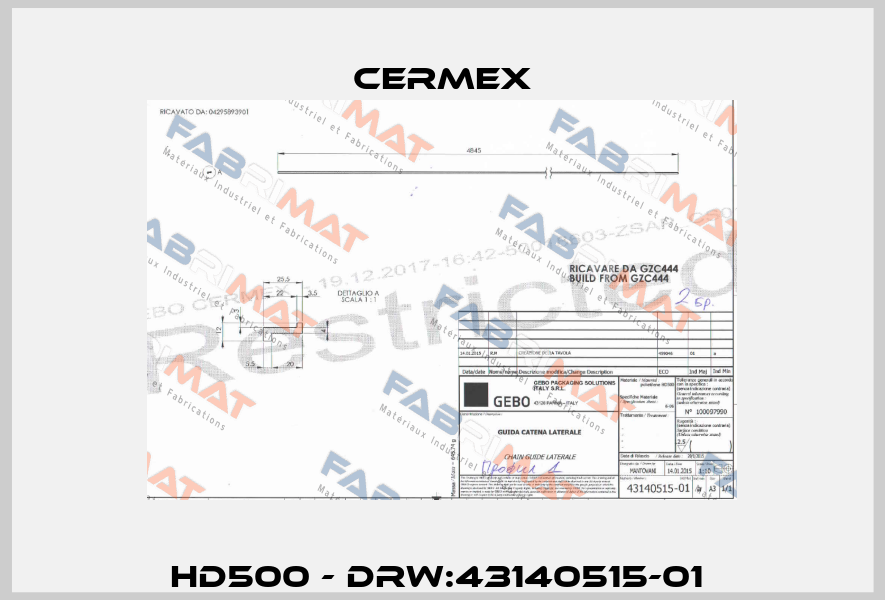 HD500 - Drw:43140515-01  CERMEX