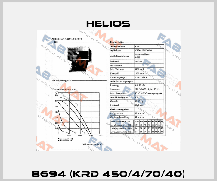 8694 (KRD 450/4/70/40) Helios