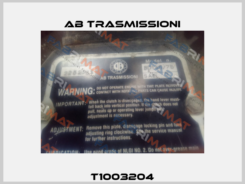 T1003204 AB Trasmissioni