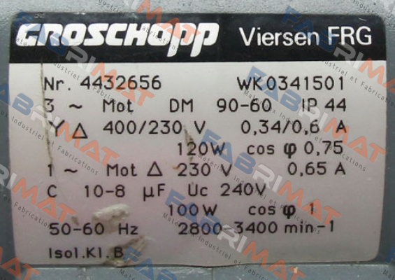 WK0341501 obsolete  Groschopp