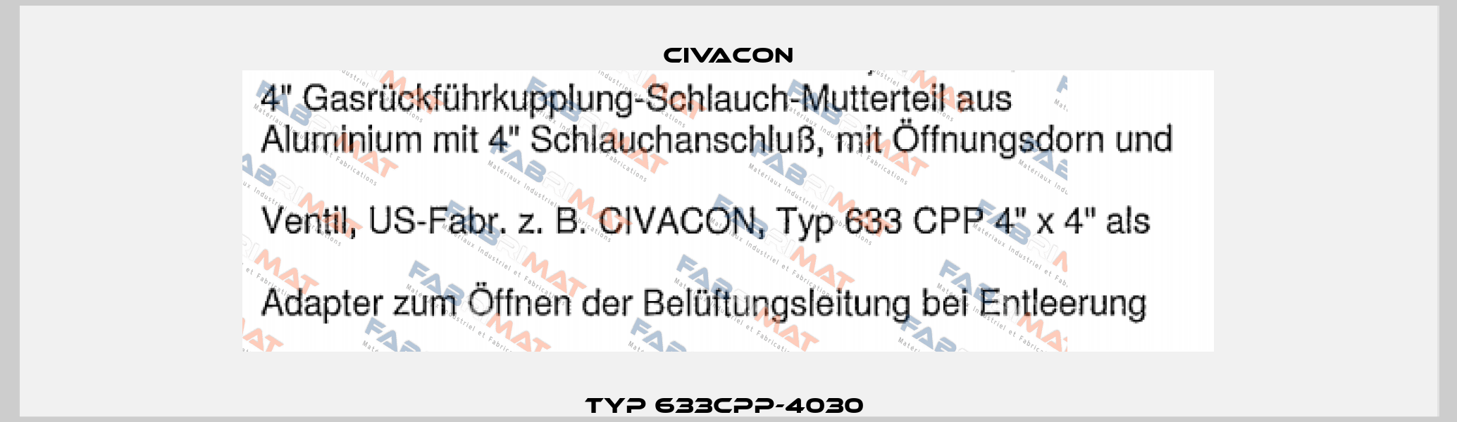 Typ 633CPP-4030  Civacon