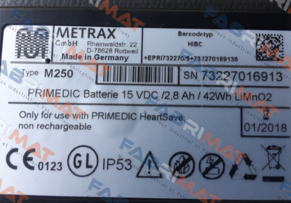 Type:250  Primedic (Metrax)