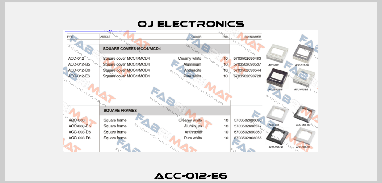 ACC-012-E6 OJ Electronics