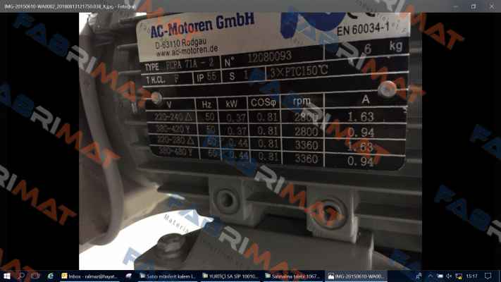 Type: FCPA 71A-2  AC Motoren