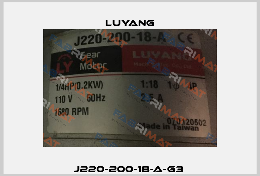 J220-200-18-A-G3  Luyang Gear Motor