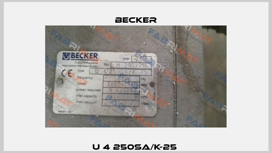 U 4 250SA/K-25  Becker