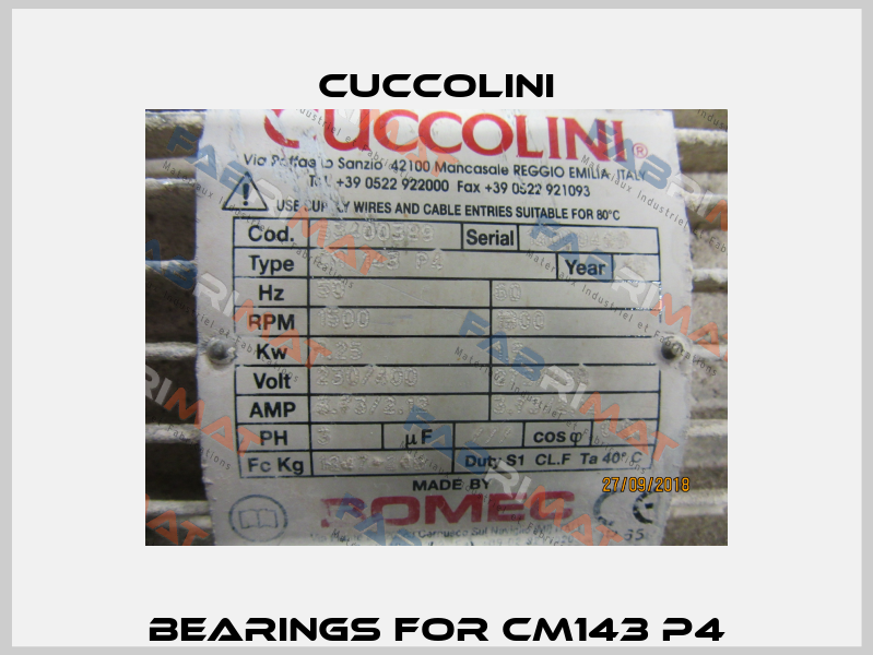 bearings for CM143 P4 Cuccolini