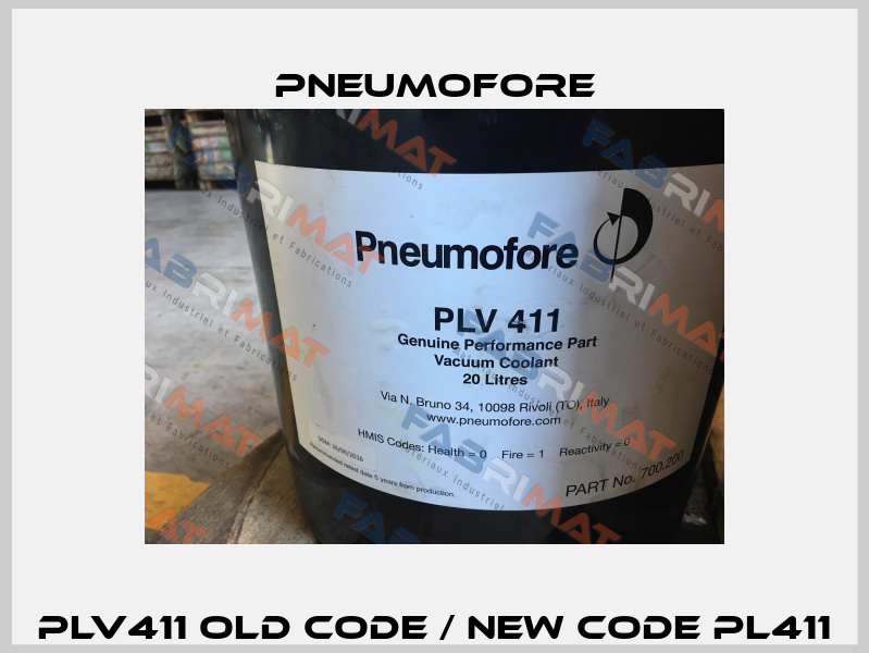 PLV411 old code / new code PL411 Pneumofore