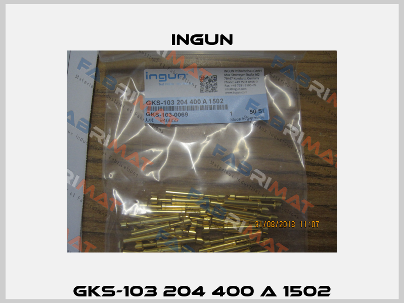GKS-103 204 400 A 1502 Ingun