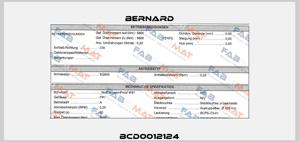 BCD0012124 Bernard