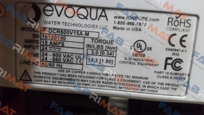 41161000001 Evoqua Water Technologies