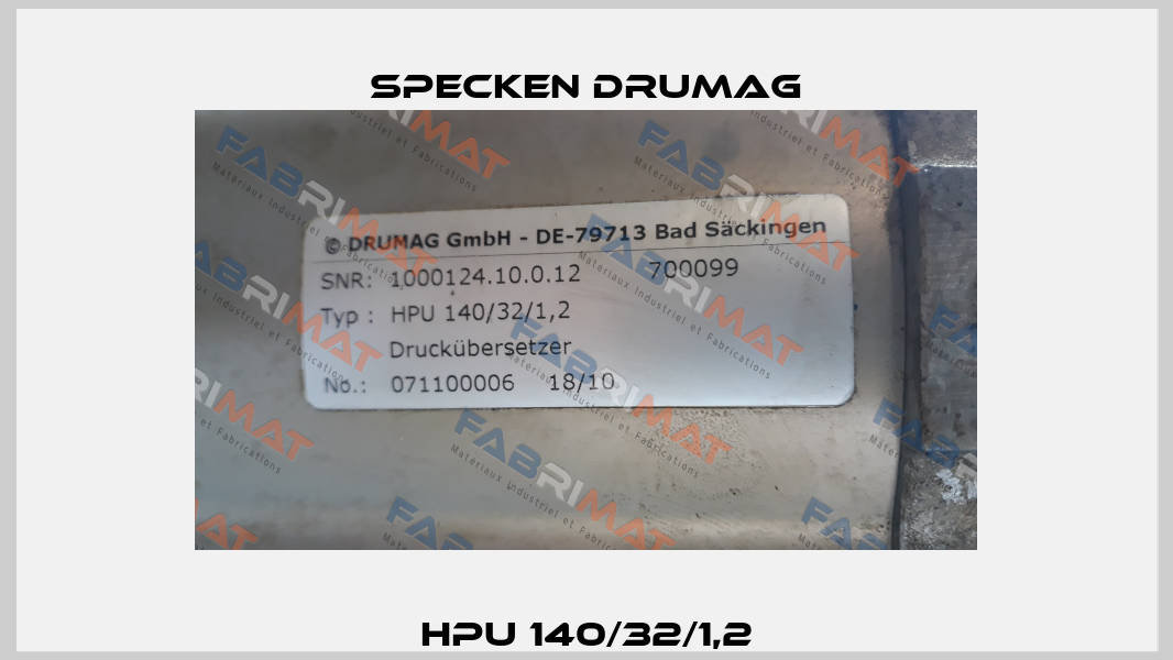 HPU 140/32/1,2 Specken Drumag