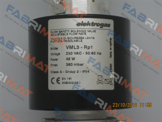 VML-3-RP1 - 230 VAC - 50/60 Hz - 360 mbar (stock) Elektrogas