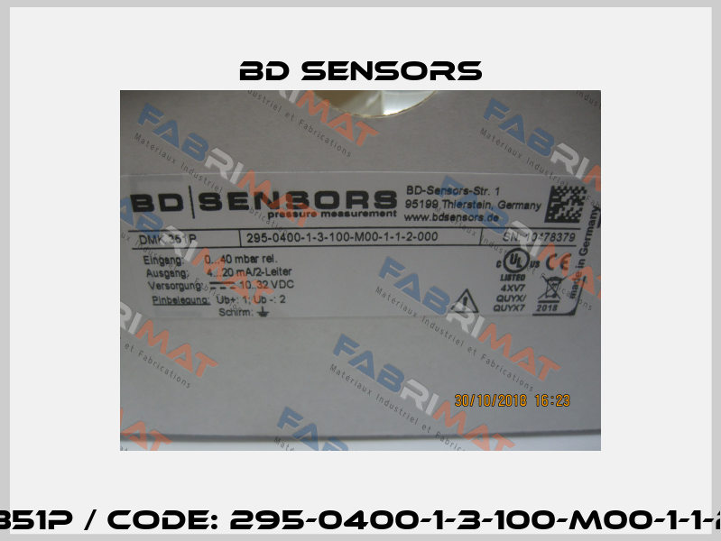 DMK 351P / Code: 295-0400-1-3-100-M00-1-1-2-000 Bd Sensors