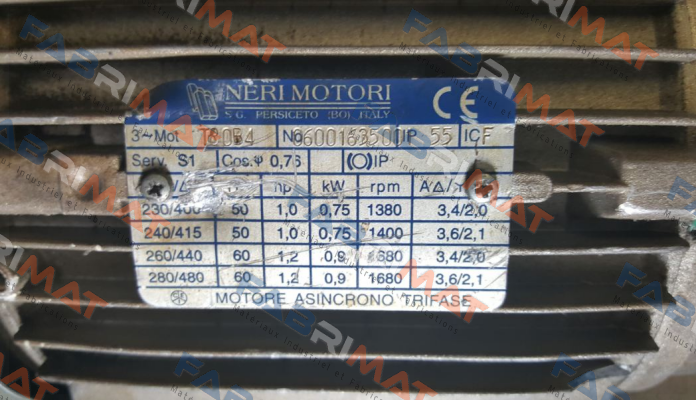 T80B4 old version, new version HE3 80D Neri Motori