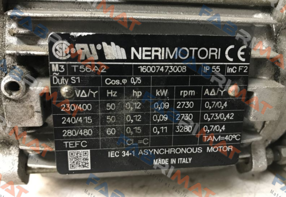 T 56A 2P B14 Neri Motori