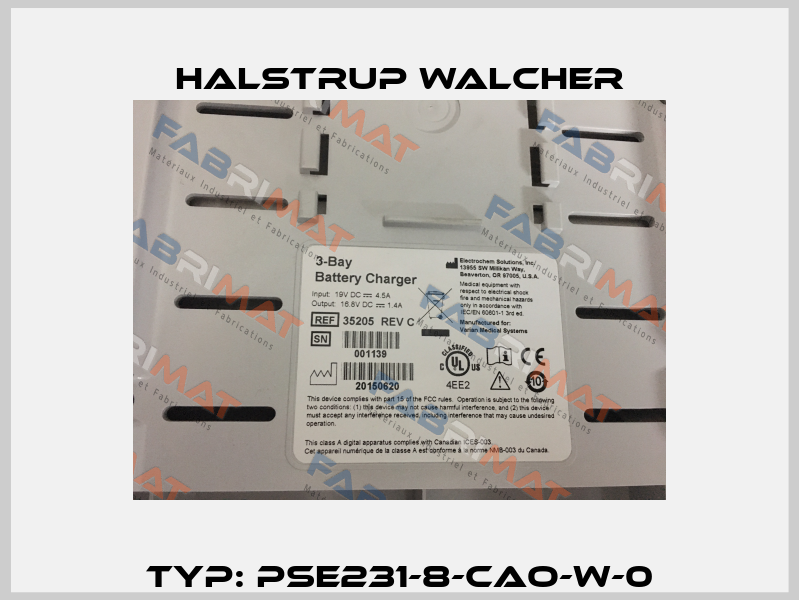 Typ: PSE231-8-CAO-W-0 Halstrup Walcher