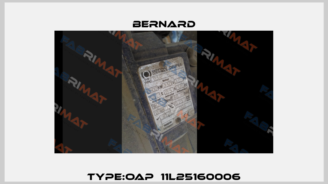 Type:OAP  11L25160006 Bernard