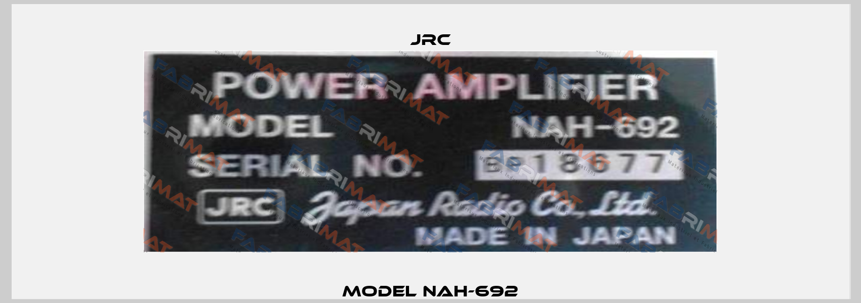 Model NAH-692 Jrc