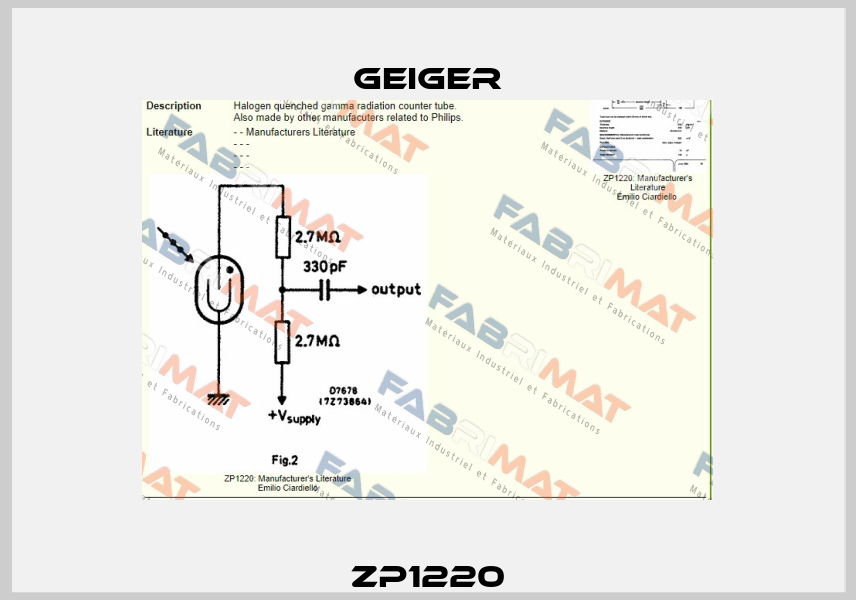 ZP1220 Geiger