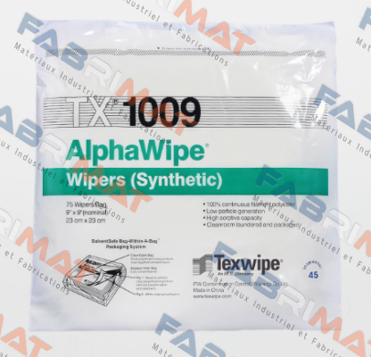 TX1009 (pack 1x1500 pcs) Texwipe