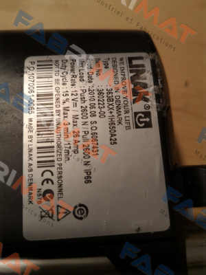 Spare part for 363BXX+1H650A25 Linak