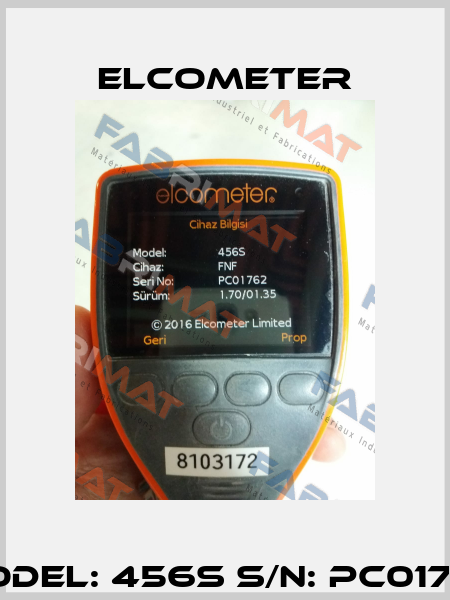 Model: 456S S/N: PC01762 Elcometer