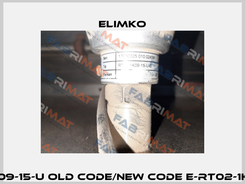 E-RT02-1K09-15-U old code/new code E-RT02-1K09-15-U-V Elimko