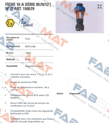 P/N: 150579, Type: 8570/12-306 Stahl