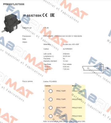 PFB9067L0075006 Ter Tecno Elettrica Ravasi