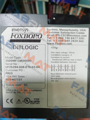 2500MF-LOF00000 Eurotherm