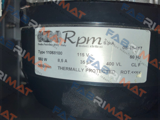 11068100 RPM - Motori elettrici