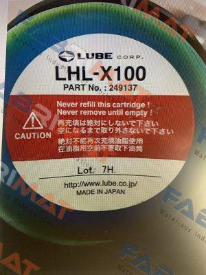 Artikel 249137 (LHL-X100-7) Lube
