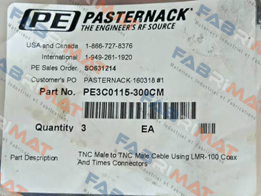 PE3C0115-300CM Pasternack